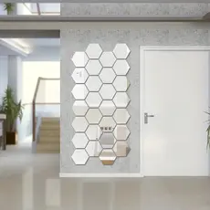 Kit com 30 Acrílico Espelhado Decorativo para Quarto e Banheiro  Decoração de Parede para Ambientes