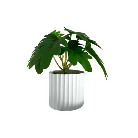 Mini Planta Artificial Decoração Com Vaso Mesa de Escritório