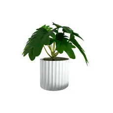 Mini Planta Artificial Decoração Com Vaso Mesa de Escritório