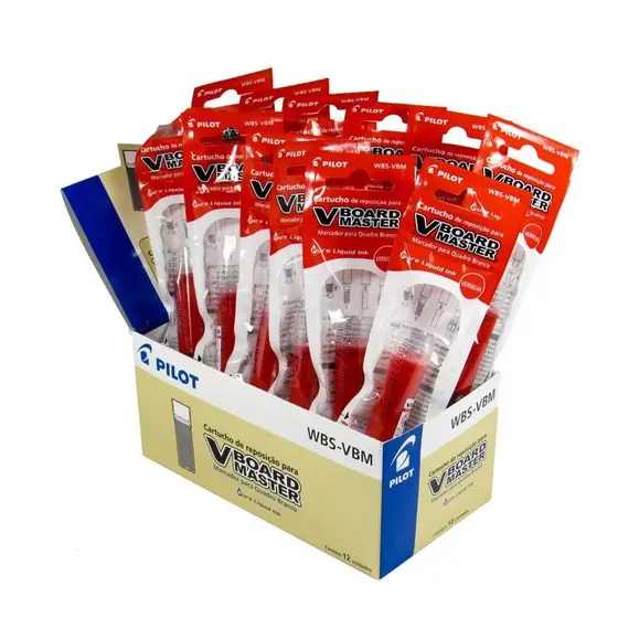 Refil para Caneta Quadro Branco - Vermelho - Vboard
