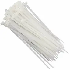 Pacote de Abraçadeiras de Nylon - Grande - 4,8mmx400mm - Branca