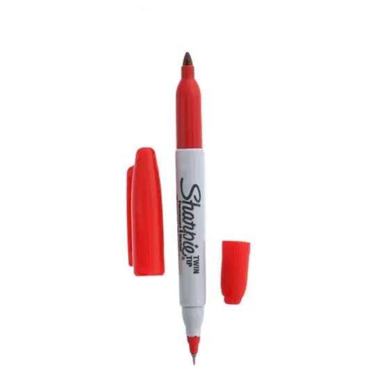 Caneta Ponta Dupla - Vermelha- Sharpie