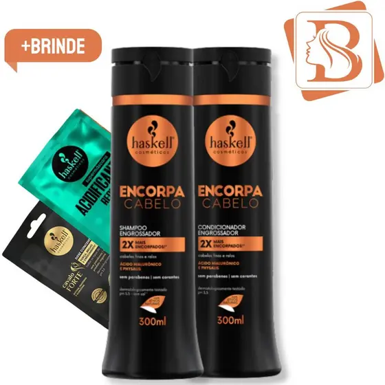 Haskell Encorpa Cabelo Kit Shampoo e Condicionador 300ml