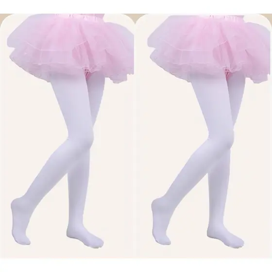 Meia Calça infantil Fio 40 Tradicional Ballet Jazz/preto/branco/rosa