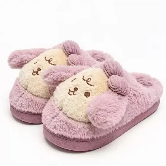 Chinelo pantufa com pelo inverno de CACHORRINHO adolescente/PTF06-153