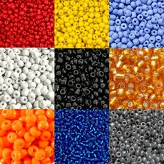Miçanga De Vidro 6/0 500G/PCT Aprox. 6200 Pçs 4MM para montagem pulseira e colares
