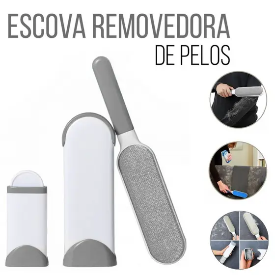 Escova Removedor de Pelos Pet Multifuncional Removedora de pelos Cães e Gato Roupa Sofá Roupas