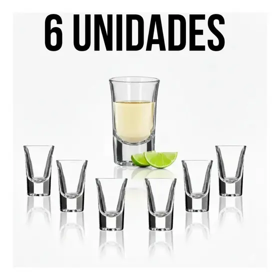 6, 12 ou 24 Copo de Dose Cachaça Shot Ideal Para Caipirinha Tequila Drinks Pinga Licor Copo Shot