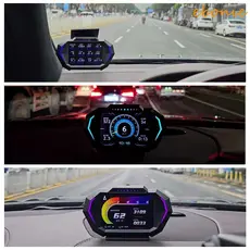 EBONIE Car Head Up Display , Velocímetro Digital De Plástico Universal , Projetor De Pára-Brisa Detector HUD KMH/MPH