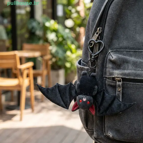 Chaveiro De Morcego De Pelúcia PULLHOUSE , Transformável De Animal Com Asas , Pingente De Bolsa Engraçado Novidade