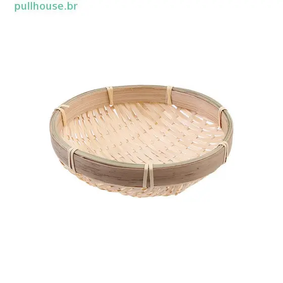 Cesta De Bambu PULLHOUSE Vime Tecido Artesanal Jangada Enfeites De Decoração Decorativa