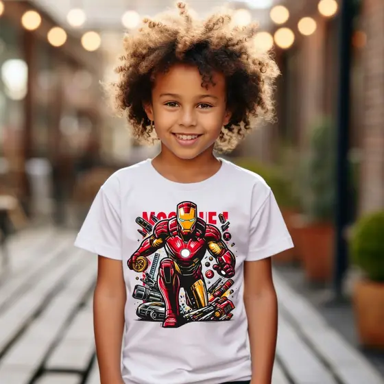 Camiseta Homem De Ferro Infantil Masculina Super Herói Envio Imediato