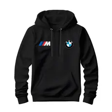 Moletom Masculino Canguru Premium Blusa de Frio Estampado BMW Carro Luxo Importado Algodão