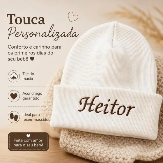 Touca RN  Com Nome  Bordado