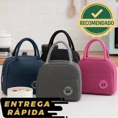 Bolsa Térmica Portátil Marmita Viagem Necessaire Lancheira Térmica Infantil KIT 2 unidades