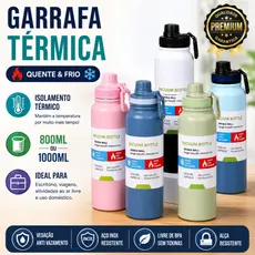 Garrafa Térmica 1000ml 800ml Garrafa Espacial Quente Frio Isolamento Térmico De Grande Capacidade