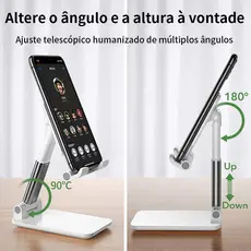 Suporte Dobrável Celular e Tablet Ajustável Mesa Portátil Reforçado Promoção Frete Grátis