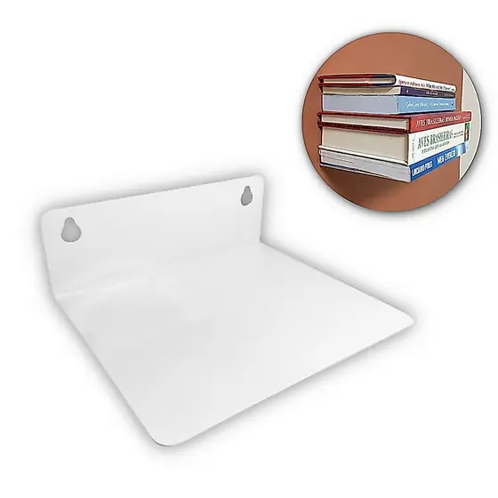 Prateleira Invisível Para Livros Organizador De Parede Flutuante Suporte Escondido P/ Quarto, Escritório e Etc
