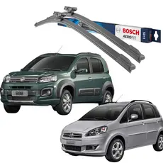 PAR PALHETAS LIMPADOR PARA-BRISA ORIGINAL BOSCH AEROFIT 15/24" POL FIAT UNO IDEA ADVENTURE