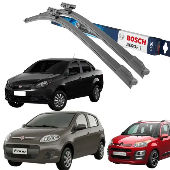 PAR PALHETAS LIMPADOR PARA-BRISA BOSCH ORIGINAL AEROFIT FIAT PALIO CITROÊN C3 PICASSO GRAND SIENA