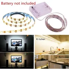 Fita de LED 2 Metro 120 Led De Pilha Branca / Amarela / Colorido iluminação Forte 7594 7595 7596