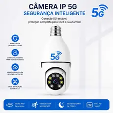 Câmeras de segurança 5G + 2.4G a Prova D'água sem fio gira 360 full HD visão notturna