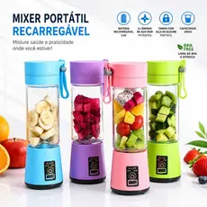 Mini Liquidificador Portátil Usb Juice Cap Take Shake 6 Lâminas Recarregavel