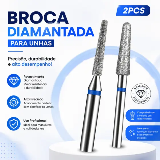 Brocas Diamantada 718 720 Cutícula Unha Motor Kit Brocas
