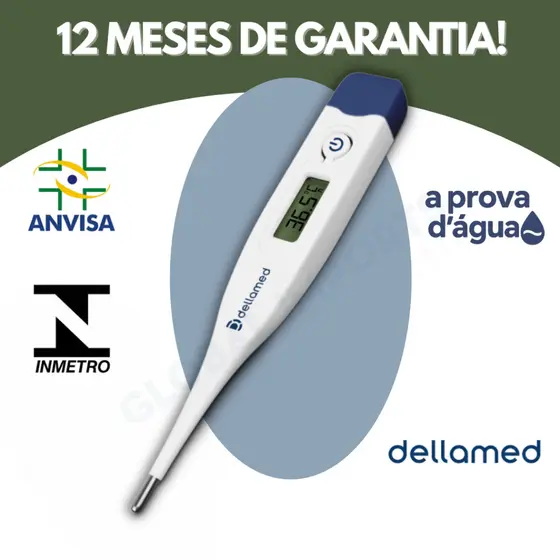 Termômetro Digital Profissional Dellamed Menino Menina 12 Meses De Garantia
