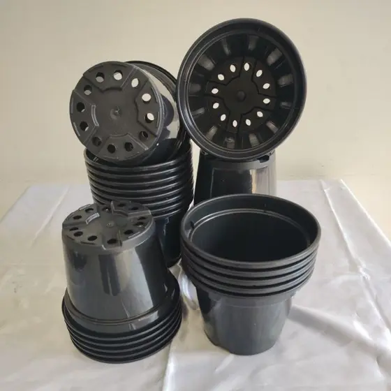 Kit 30 Vasos 15 na cor Preta para Plantas, Suculentas, Temperos e Cactos