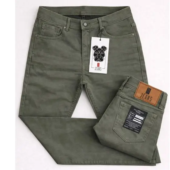 Calça Jeans Masculina C/ Elastano Lycra e Preta Azul Marinho Bege Caramelo Cinza Chumbo Caqui