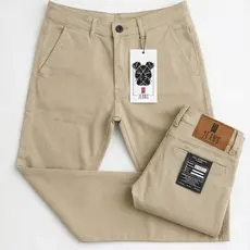 Calça Masculina Sarja Bolso Faca e Bolso Embutido C/ Elastano Lycra e Preta Bege, Cinza