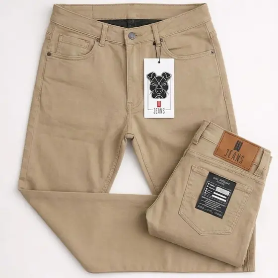 Calça Masculina Jeans C/ Elastano Lycra e Preta Azul Marinho Bege Caramelo Cinza Chumbo