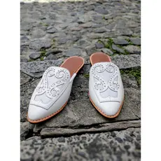 Mule Rasteirinha de Couro Chinelo de Couro Pantufas Unisex Promoção