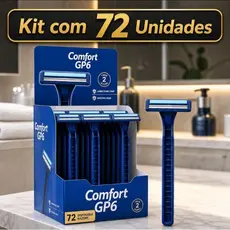kit com 72 Barbeador Descartável Masculino feminino Aparelho de Barbear com 2 Lâmina e fita lubrificante