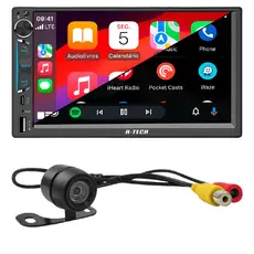 Multimídia 2 Din 7 Pol Carplay + Câmera De Ré 120° H-tech