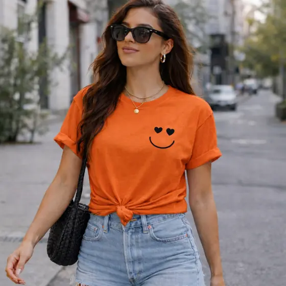 Camiseta Feminina 100% Algodão Premium Camisa Básica Casual Moda Look Verão