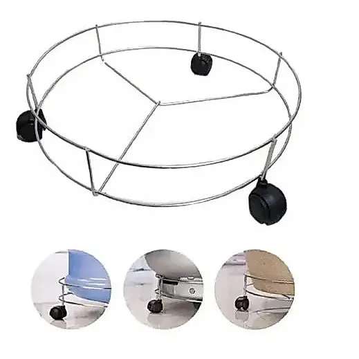 Suporte para Botijao de gas  galão vaso Com 3 Rodinhas