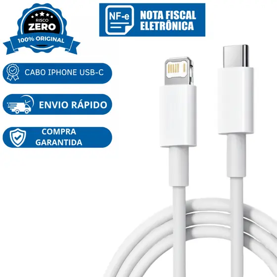 Cabo iPhone Apple Lightning Tipo C 1 Metro Salyta Store