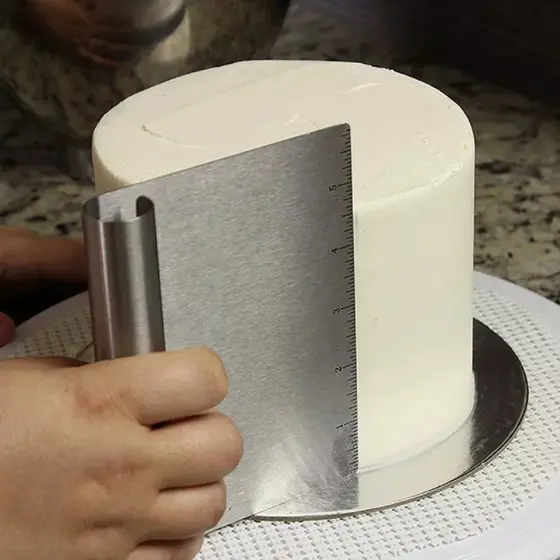 Espátula Em Inox Prática Raspador De Massa Com Cabo Tubular 15,5cm