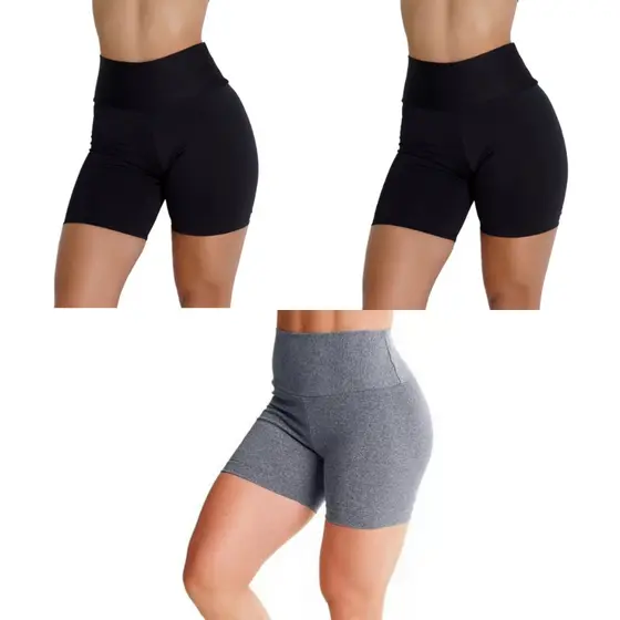 Kit 3 Short Suplex Academia Fitness Legging Corrida Natação
