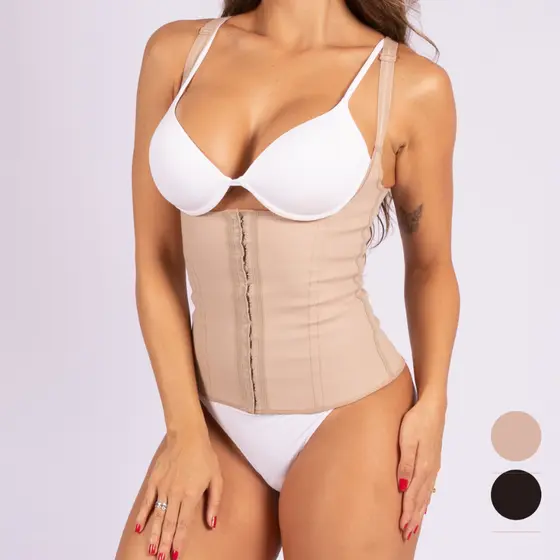 Corselet Cotton Modelador Cinta Abdominal Esbelt Com Alça