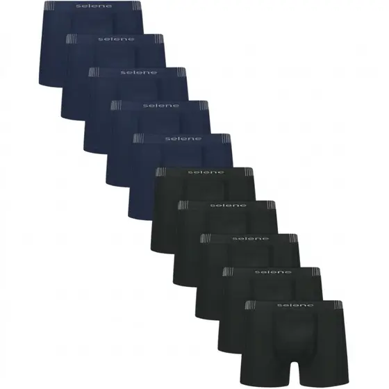 Kit 10 Cuecas Boxer Poliamida Selene Sem Costura Original