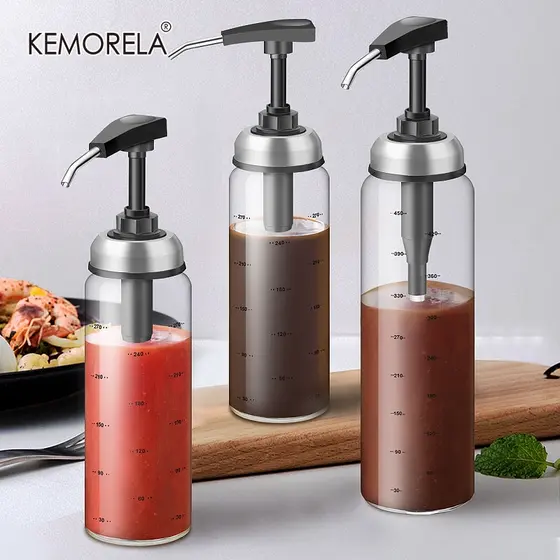 KEMORELA Garrafa De Tempero Molho De Espremer Frascos De Cozinha Dispensador Vidro Selados Sem Chumbo Para Ostras