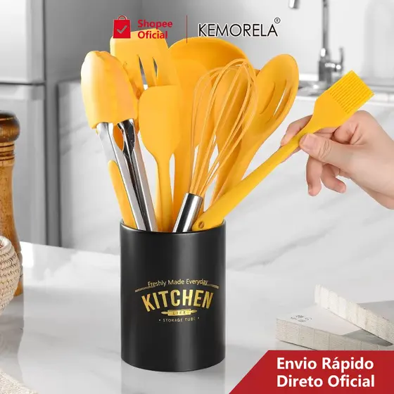 Conjunto de utensílios de cozimento de silicone Pincel de raspador de manteiga antiaderente de grau alimentício Conjunto de assados para bolo batedor de ovos com caixa de armazenamento utensílios de cozinha