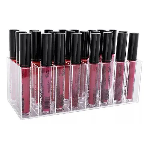Organizador de Gloss, Batons e Pincéis – Acrílico Transparente, Sofisticado e Funcional