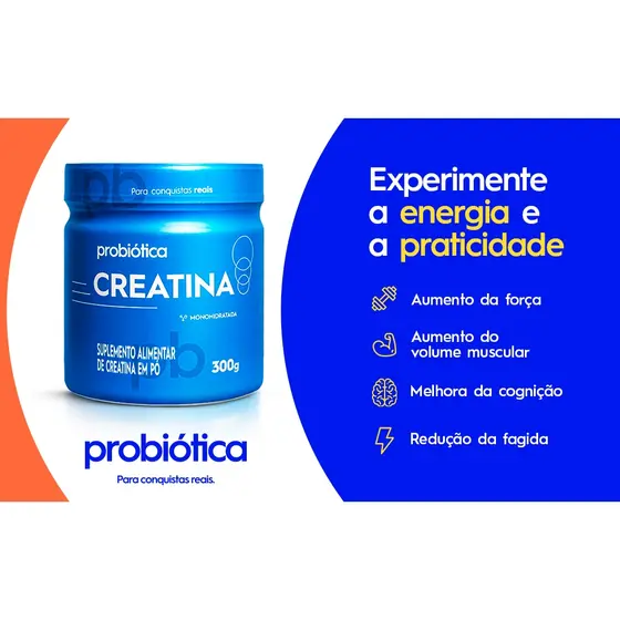 Creatina Pura Probiótica Pote 300g Probiotica