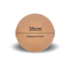 Kit 6 Sousplat - Supla - Suplat - Soupla Para Mesa Jogo Americano MDF crú 3mm 35cm Diâmetro