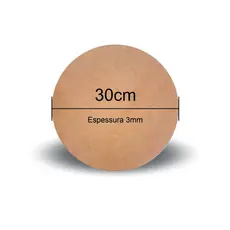 kit 4 unidades Sousplat - Supla - Suplat - Soupla Para Mesa Jogo Americano MDF crú 3mm 30cm Diâmetro