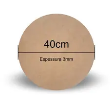 Kit 6 Discos Sousplat 40cm Diâmetro - Supla - Suplat - Soupla Para Mesa Jogo Americano MDF crú 3mm